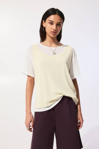 T-Shirt Double Manches Courtes - Pull&Bear - Modalova