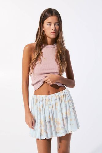 Minijupe Bouffante En Tulle À Fleurs - Pull&Bear - Modalova
