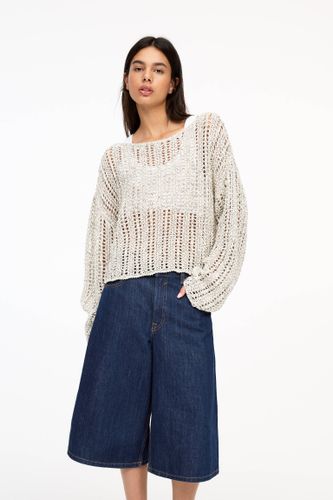 Pull Cropped Ajouré - Pull&Bear - Modalova