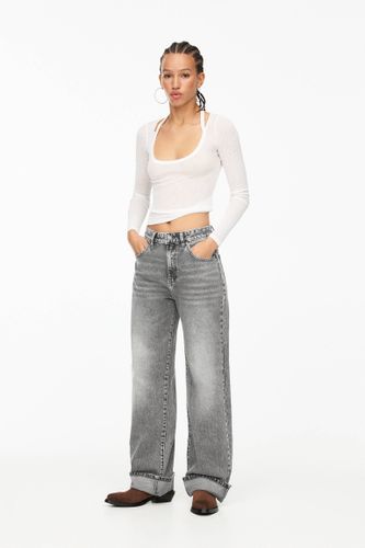 Jean Baggy Droit Revers Dans Le Bas - Pull&Bear - Modalova