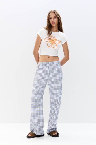 Pantalon Style Pyjama À Carreaux - Pull&Bear - Modalova