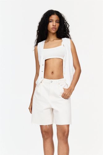Bermuda En Jean À Pinces - Pull&Bear - Modalova