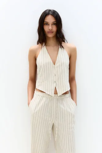 Gilet Dos Nu À Rayures - Pull&Bear - Modalova