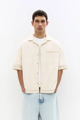 Chemise Manches Courtes Popeline - Pull&Bear - Modalova