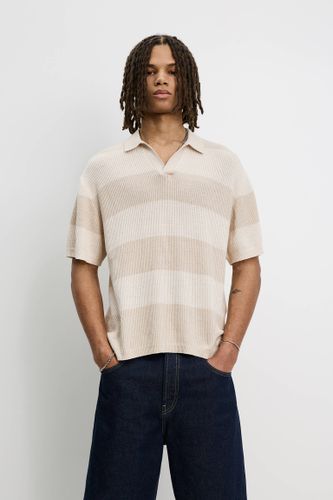 Polo Rayé Texturé - Pull&Bear - Modalova