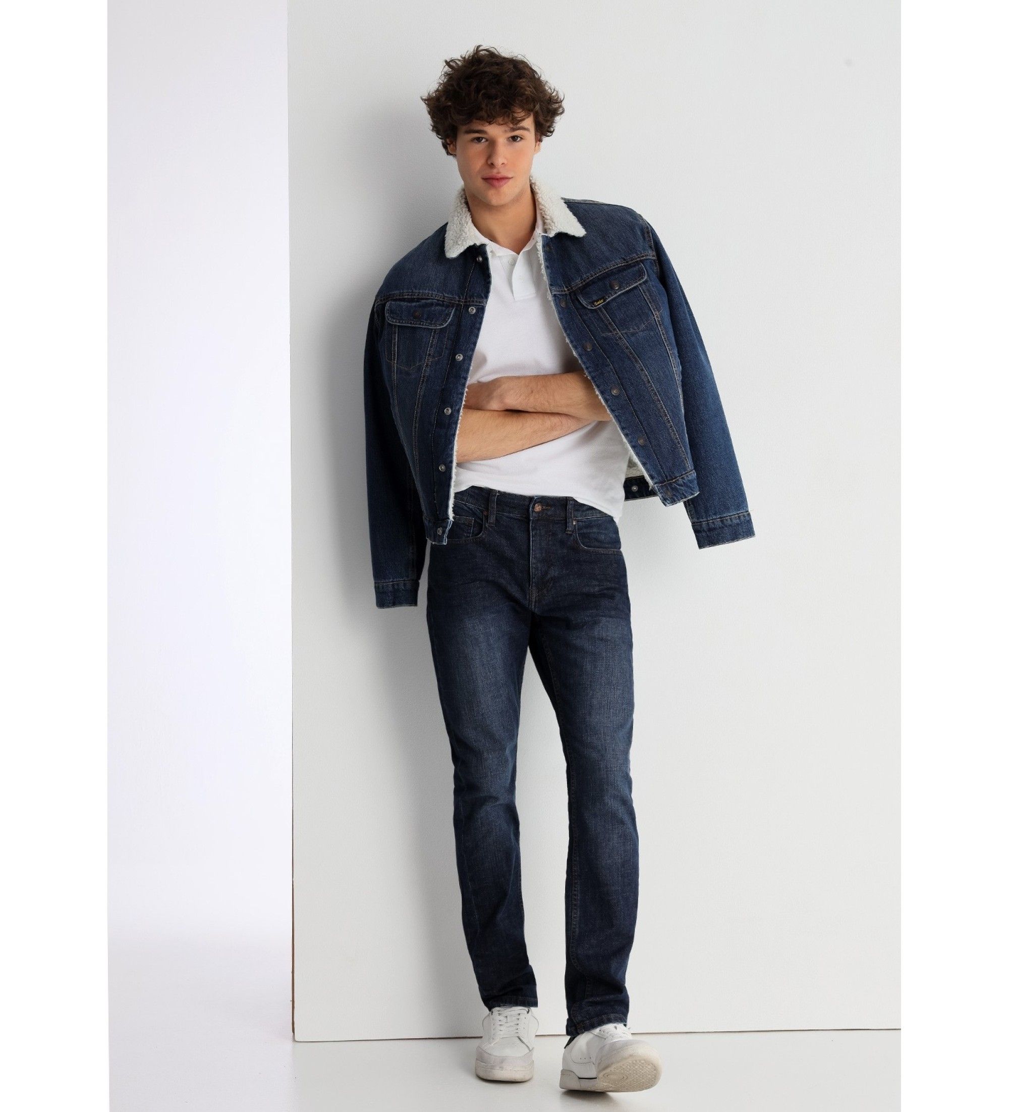 Til mænd. 101553118 Medium navy vaskede jeans (29), Casual, Bomuld, Denim - Lois Jeans - Modalova