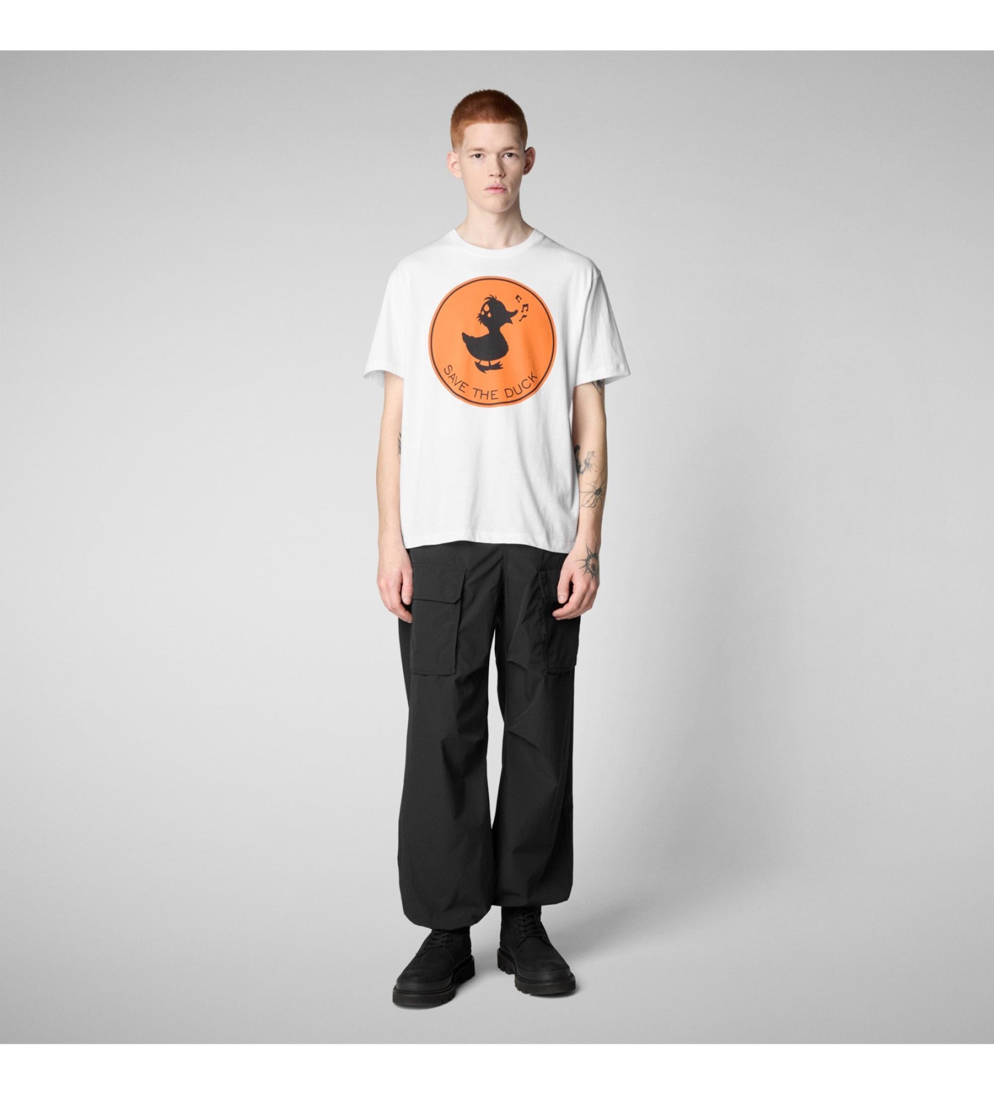 Til mænd. DT0825M-BESY20 T-shirt Stampa (XL), Casual, Bomuld, Korte ærmer - Save The Duck - Modalova