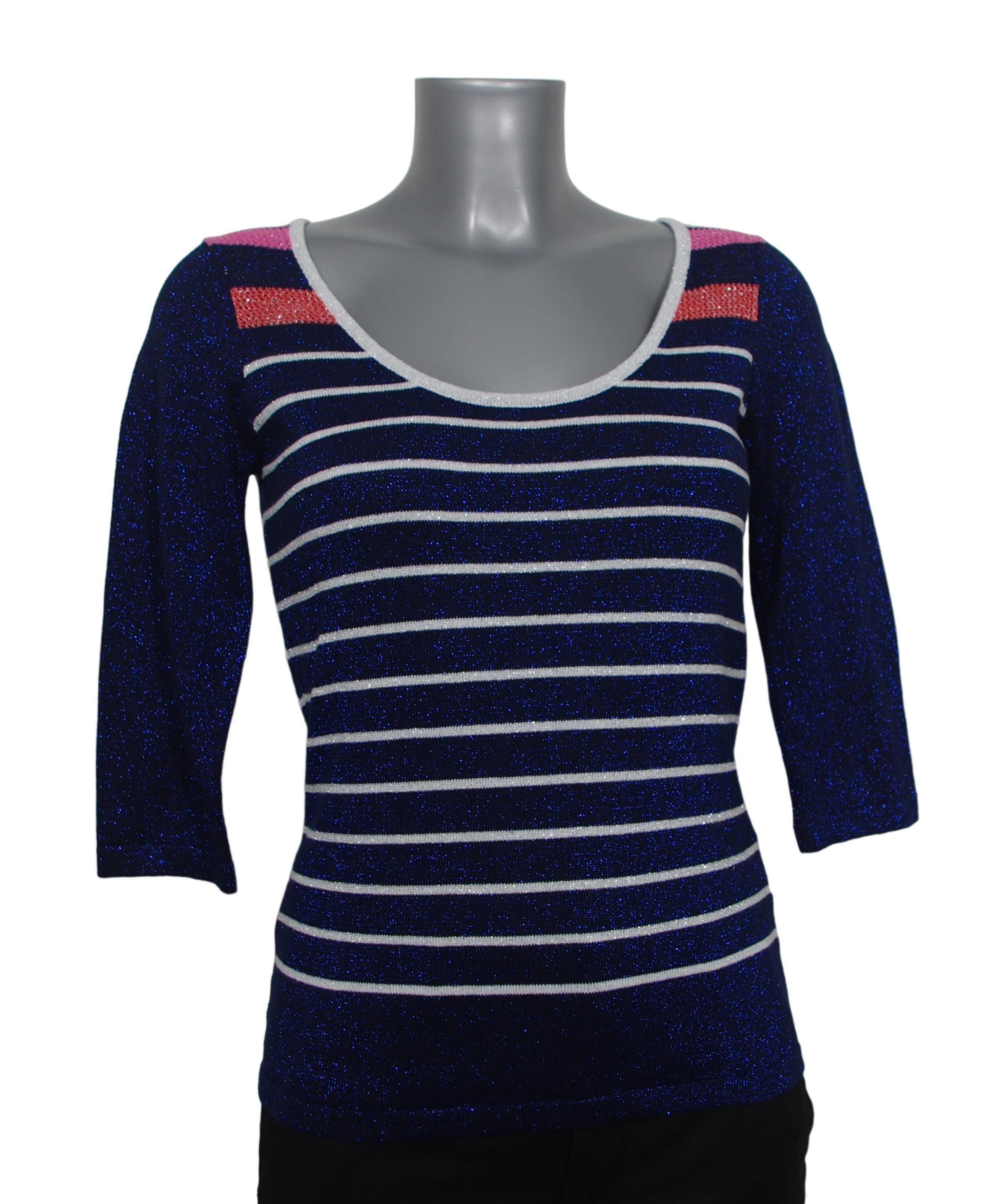 Top maille - T0 - col rond ray fil lurex manches 3/4 - jacqueline riu - Modalova