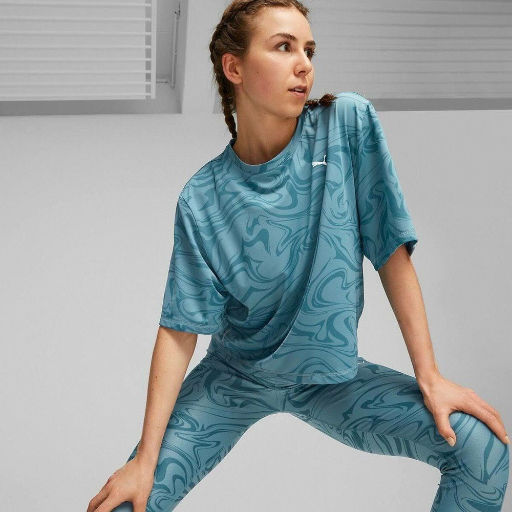 T-Shirt W TR FAV AOP CROP TEE en coton - Puma - Modalova