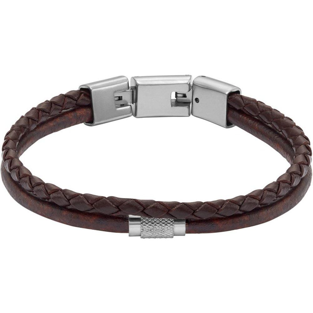 Bracelet - JF04702040 - Cuir,Acier - Fossil Bijoux - Modalova