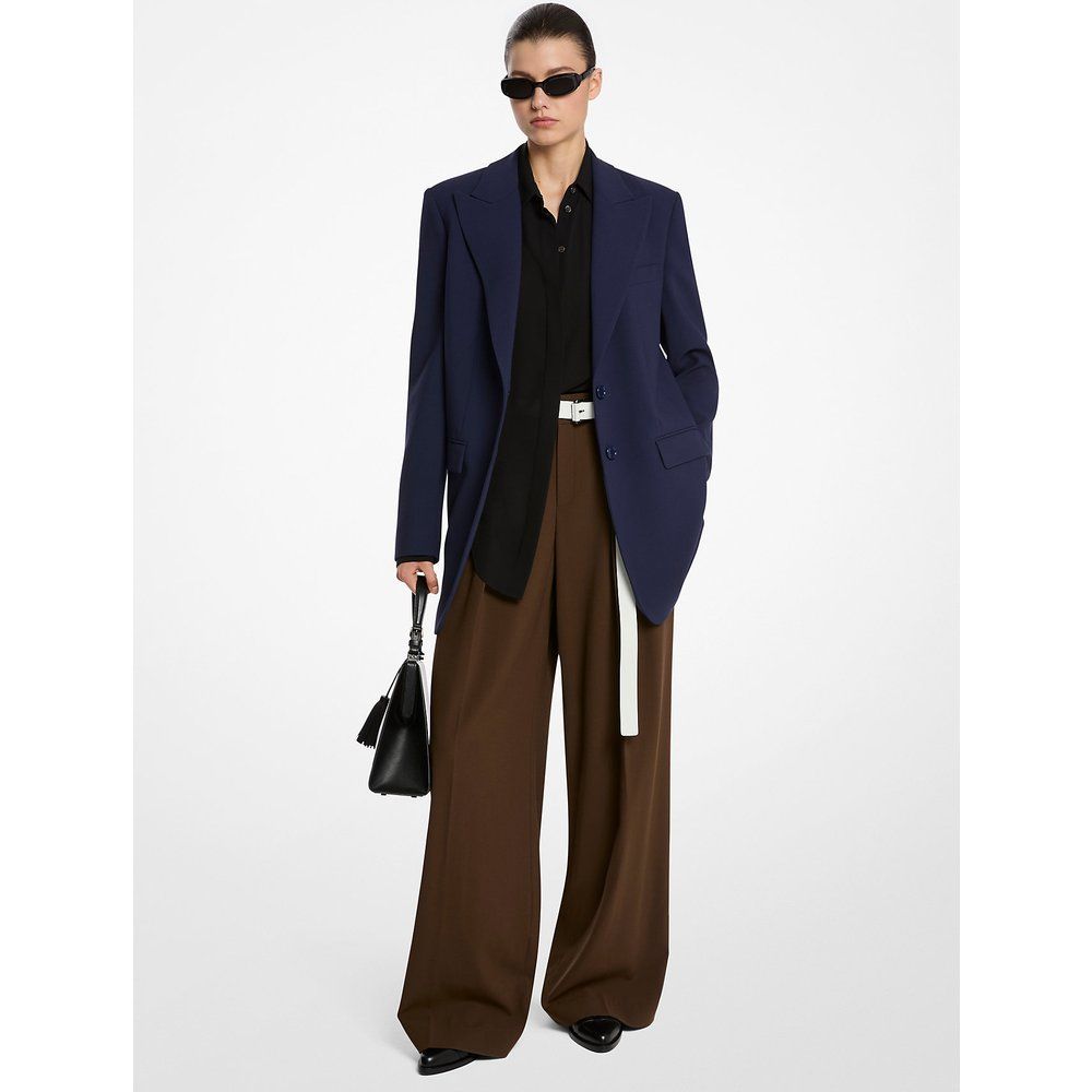 MK Blazer boyfriend en serge de laine - Michael Kors - MICHAEL KORS COLLECTION - Modalova