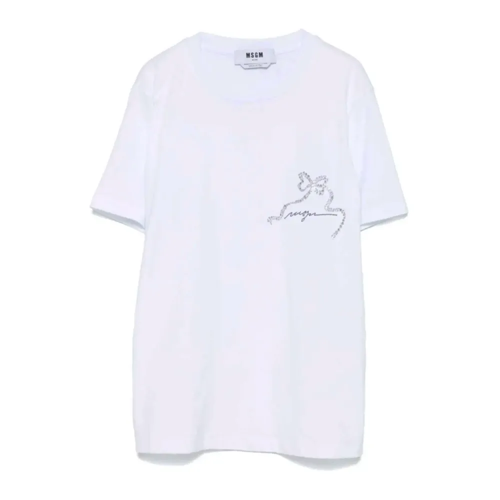Msgm - Tops > T-Shirts - White - Msgm - Modalova