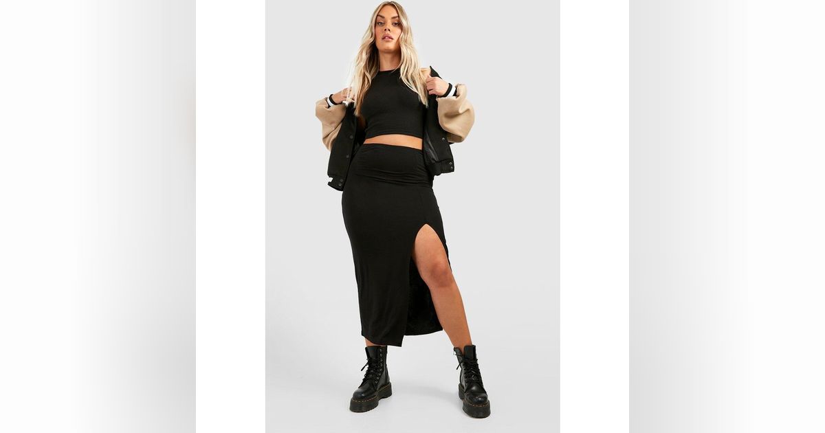 Jupe mi store longue grande taille