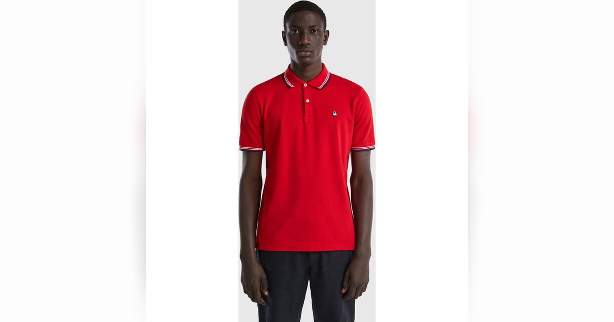Polo bianca cheap benetton