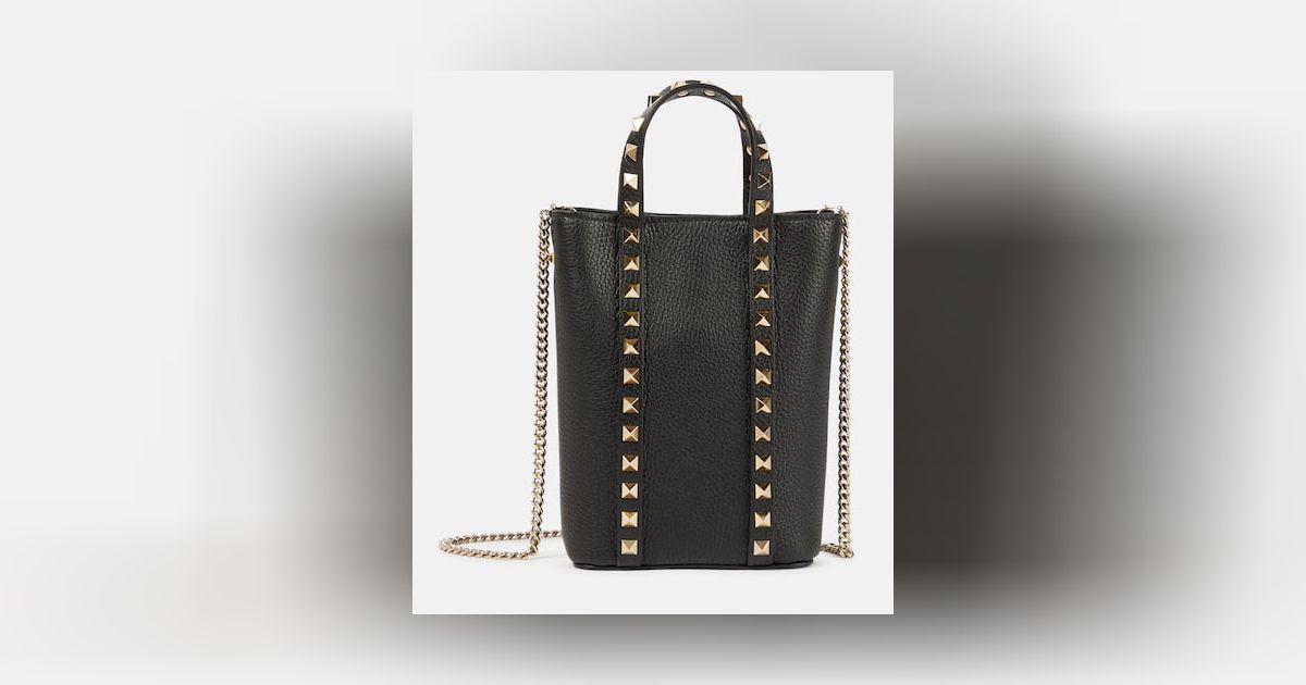 VALENTINO GARAVANI Sac cabas en cuir grainé Rockstud - Bongenie