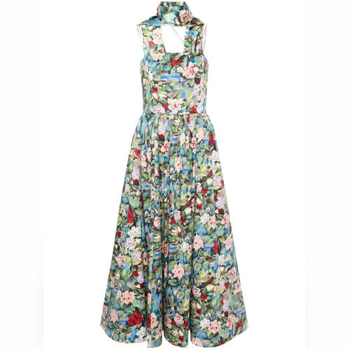 ALICE & OLIVIA, Alora Embroidered Sweetheart Maxi Dress