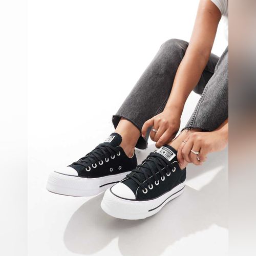Converse haute sale compensée noir