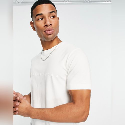 Selected Homme - T-shirt oversize avec imprimé dessin de danse au dos -  Blanc